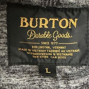 Burton Gray Heather Knit Top with Gold Logo